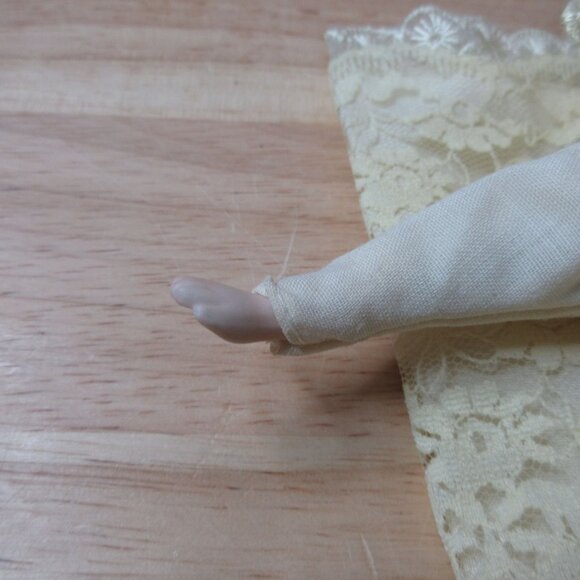 Unique Half Body Porcelain Doll 11" Overall Length Vintage 1970s - Picture 6 of 7